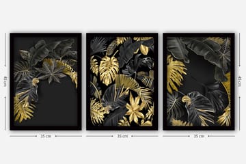 Decorative Framed Painting (3 Pieces) 35x45 - Inredning - Tavlor & posters - Canvastavla