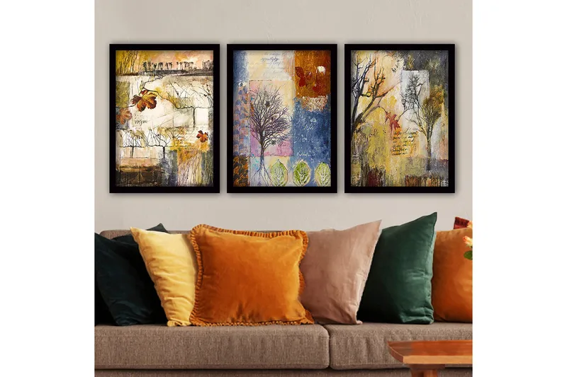 Decorative Framed Painting (3 Pieces) 35x45