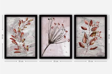 Decorative Framed Painting (3 Pieces) 35x45 - Inredning - Tavlor & posters - Canvastavla