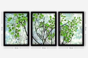 Decorative Framed Painting (3 Pieces) 35x45 - Inredning - Tavlor & posters - Canvastavla