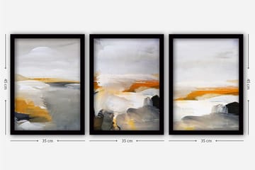 Decorative Framed Painting (3 Pieces) 35x45 - Inredning - Tavlor & posters - Canvastavla