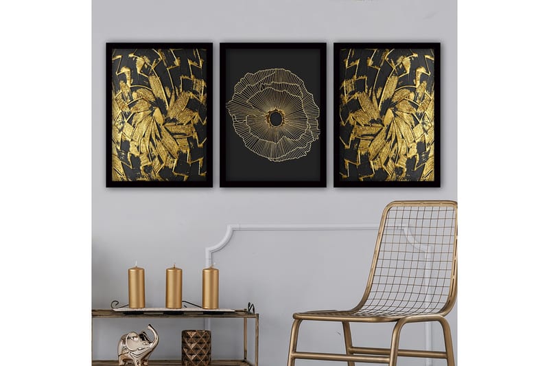 Decorative Framed Painting (3 Pieces) 35x45