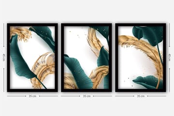Decorative Framed Painting (3 Pieces) 35x45 - Inredning - Tavlor & posters - Canvastavla