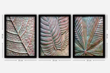 Decorative Framed Painting (3 Pieces) 35x45 - Inredning - Tavlor & posters - Canvastavla