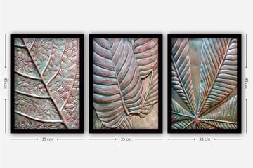 Decorative Framed Painting (3 Pieces) 35x45 - Inredning - Tavlor & posters - Canvastavla