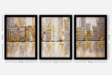 Decorative Framed Painting (3 Pieces) 35x45 - Inredning - Tavlor & posters - Canvastavla