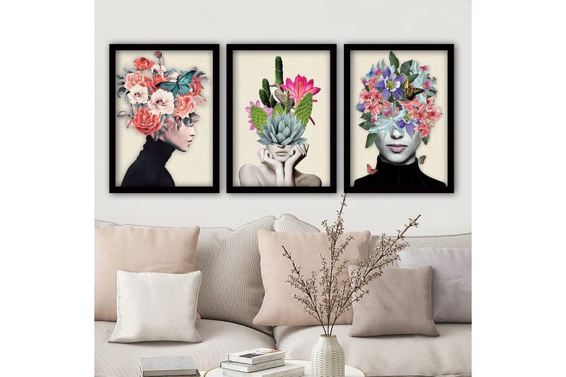 Decorative Framed Painting (3 Pieces) 35x45