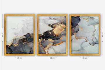 Decorative Framed Painting (3 Pieces) 35x45 - Inredning - Tavlor & posters - Canvastavla