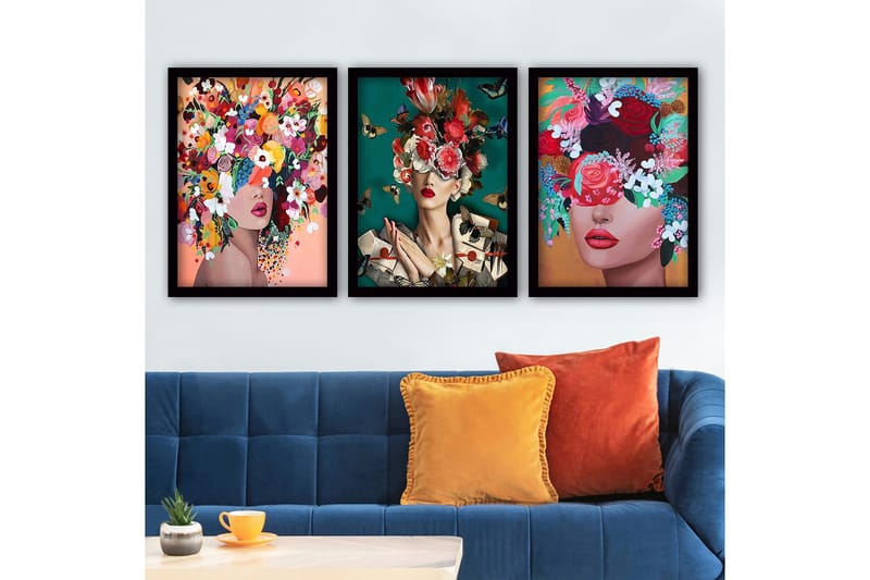 Decorative Framed Painting (3 Pieces) 35x45