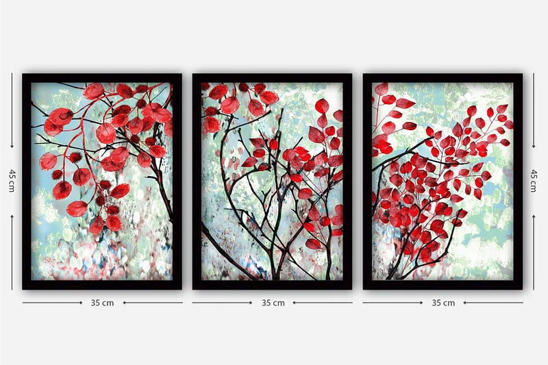 Decorative Framed Painting (3 Pieces) 35x45 - Inredning - Tavlor & posters - Canvastavla
