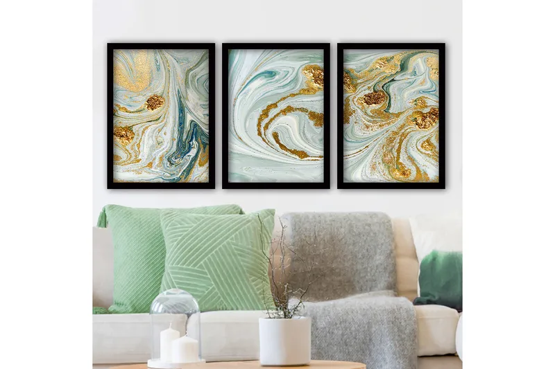 Decorative Framed Painting (3 Pieces) 35x45