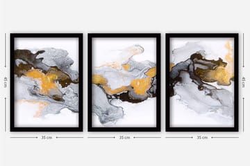 Decorative Framed Painting (3 Pieces) 35x45 - Inredning - Tavlor & posters - Canvastavla