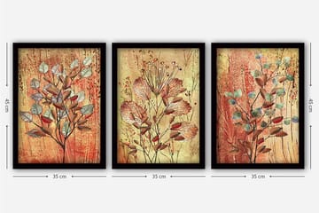 Decorative Framed Painting (3 Pieces) 35x45 - Inredning - Tavlor & posters - Canvastavla