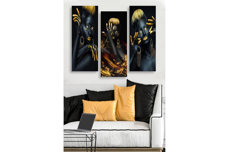 Decorative MDF Painting (3 Pieces) 20x50