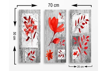 Decorative MDF Painting (3 Pieces) 20x50 - Inredning - Tavlor & posters - Canvastavla