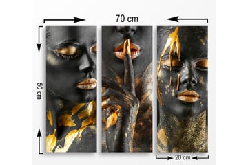 Decorative MDF Painting (3 Pieces) 20x50 - Inredning - Tavlor & posters - Canvastavla