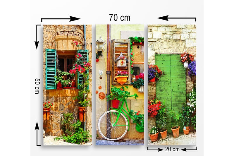 Decorative MDF Painting (3 Pieces) 20x50 - Inredning - Tavlor & posters - Canvastavla