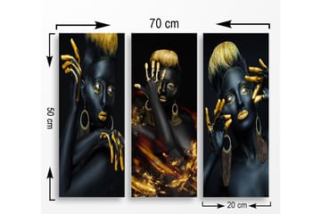 Decorative MDF Painting (3 Pieces) 20x50 - Inredning - Tavlor & posters - Canvastavla