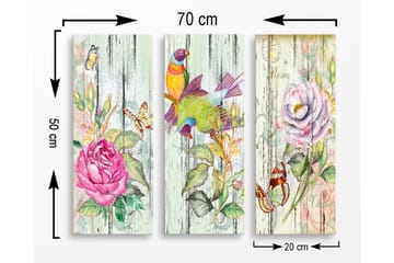 Decorative MDF Painting (3 Pieces) 20x50 - Inredning - Tavlor & posters - Canvastavla