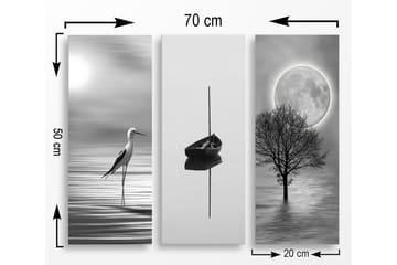 Decorative MDF Painting (3 Pieces) 20x50 - Inredning - Tavlor & posters - Canvastavla