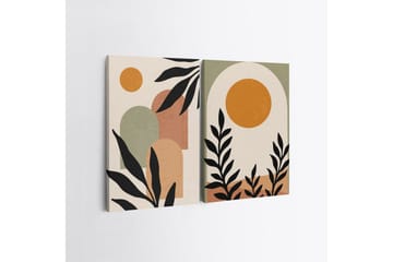 Dekorativt Dorosmålning (2 Stycken) Caldra Flerfärgad Era - Multifärgad - Inredning - Tavlor & posters - Canvastavla