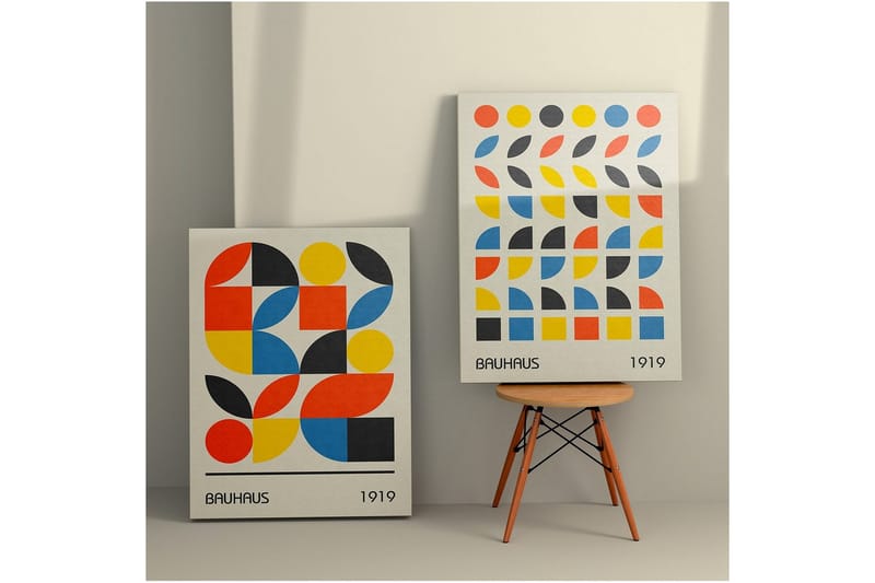 Dekorativt Dorosmålning (2 Stycken) Caldra Multicolor Max - Multifärgad - Inredning - Tavlor & posters - Canvastavla