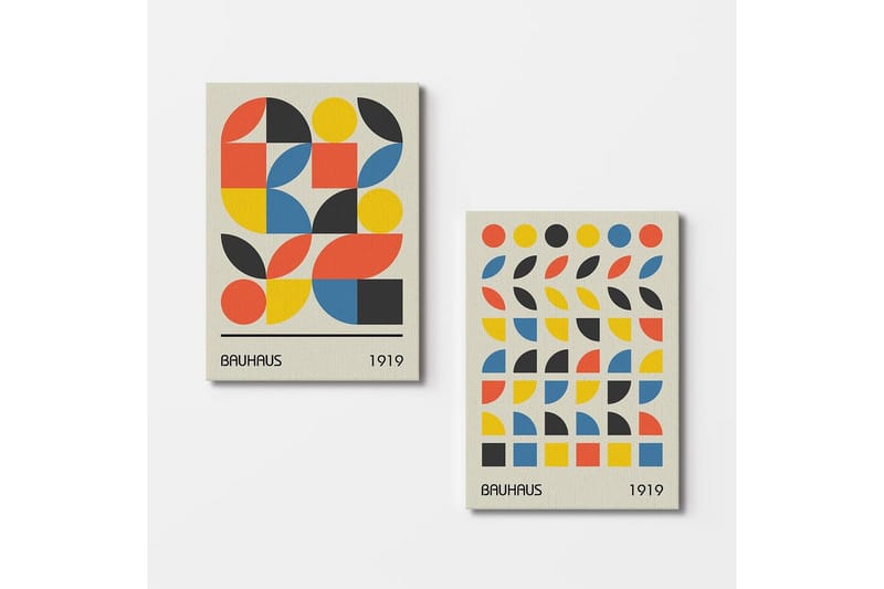 Dekorativt Dorosmålning (2 Stycken) Caldra Multicolor Max - Multifärgad - Inredning - Tavlor & posters - Canvastavla