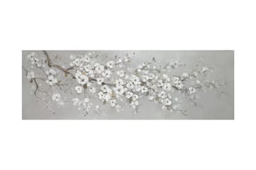 Oljemålning 50x150 cm vit sakura - Inredning - Tavlor & posters - Oljemålning