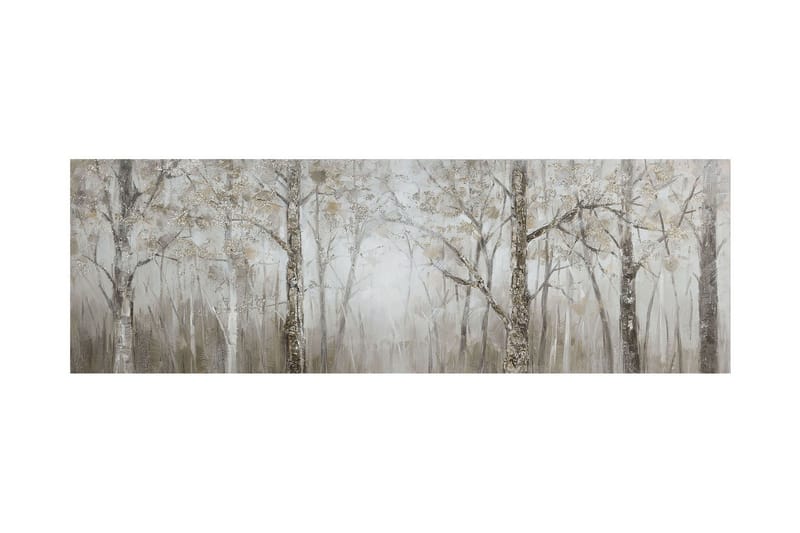Oljemålning 50x150cm Skog - Oljemålning