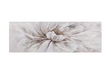 Oljemålning 50x150cm Vit blomma - Inredning - Tavlor & posters - Oljemålning