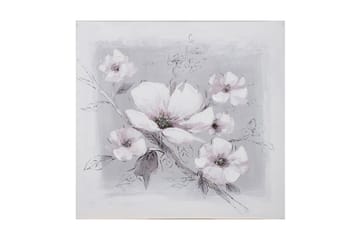 Oljemålning 60x60cm Vita blommor - Inredning - Tavlor & posters - Oljemålning