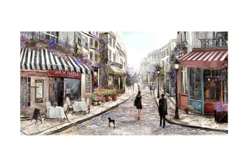 Oljemålning Gatucafé - Inredning - Tavlor & posters - Oljemålning