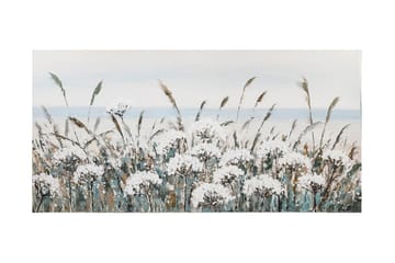Vita ängblommor Oljemålning - Inredning - Tavlor & posters - Oljemålning