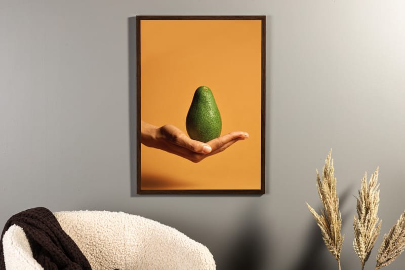 Poster Avocado 30x40 cm - Orange/Grön - Posters & prints