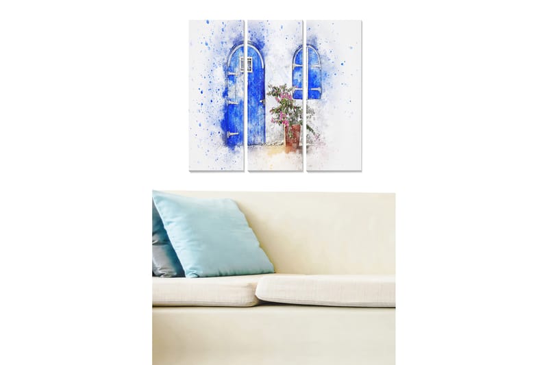 Canvastavla Abstract 3-pack Flerfärgad - 20x50 cm - Inredning - Tavlor & posters - Canvastavla