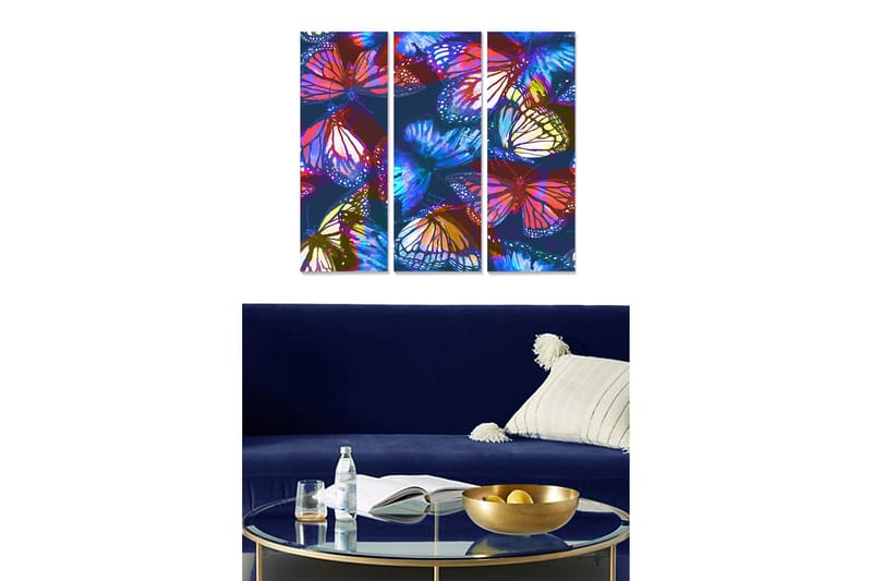 Canvastavla Colorful 3-pack Flerfärgad - 20x50 cm - Inredning - Tavlor & posters - Canvastavla