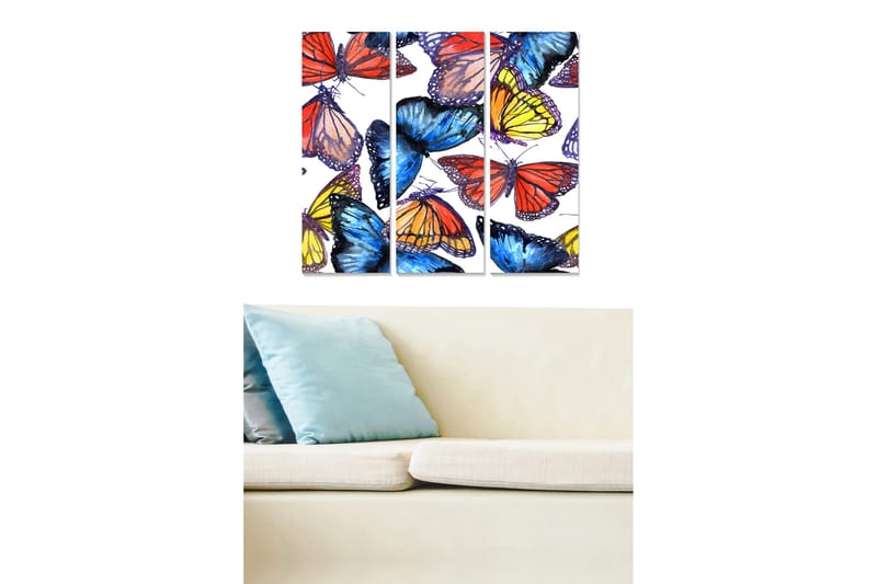 Canvastavla Colorful 3-pack Flerfärgad - 20x50 cm - Inredning - Tavlor & posters - Canvastavla