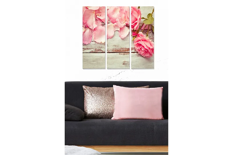 Canvastavla Floral 3-pack Flerfärgad - 20x50 cm - Inredning - Tavlor & posters - Posters & prints