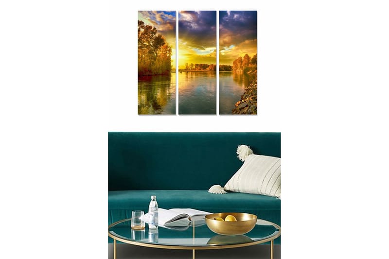 Canvastavla Scenic 3-pack Flerfärgad - 20x50 cm - Inredning - Tavlor & posters - Canvastavla