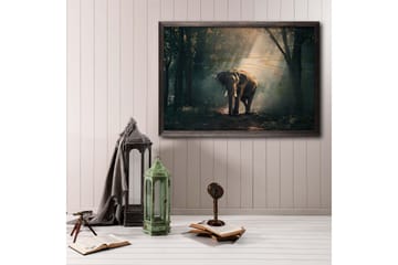 Elephant In The Djungle Foto Grön/Beige - 70x50 cm - Inredning - Tavlor & posters - Posters & prints - Fotografiska posters