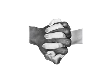 Hands United Illustration Svart/Vit/Grå - 50x70 cm - Inredning - Tavlor & posters - Posters & prints