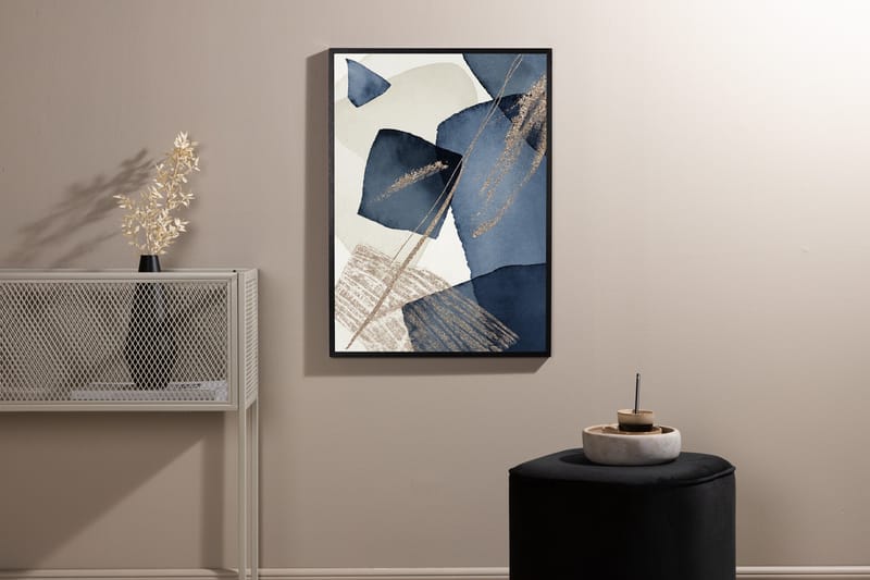Poster Blue Swirl 21x30 cm - Beige - Inredning - Tavlor & posters - Posters & prints