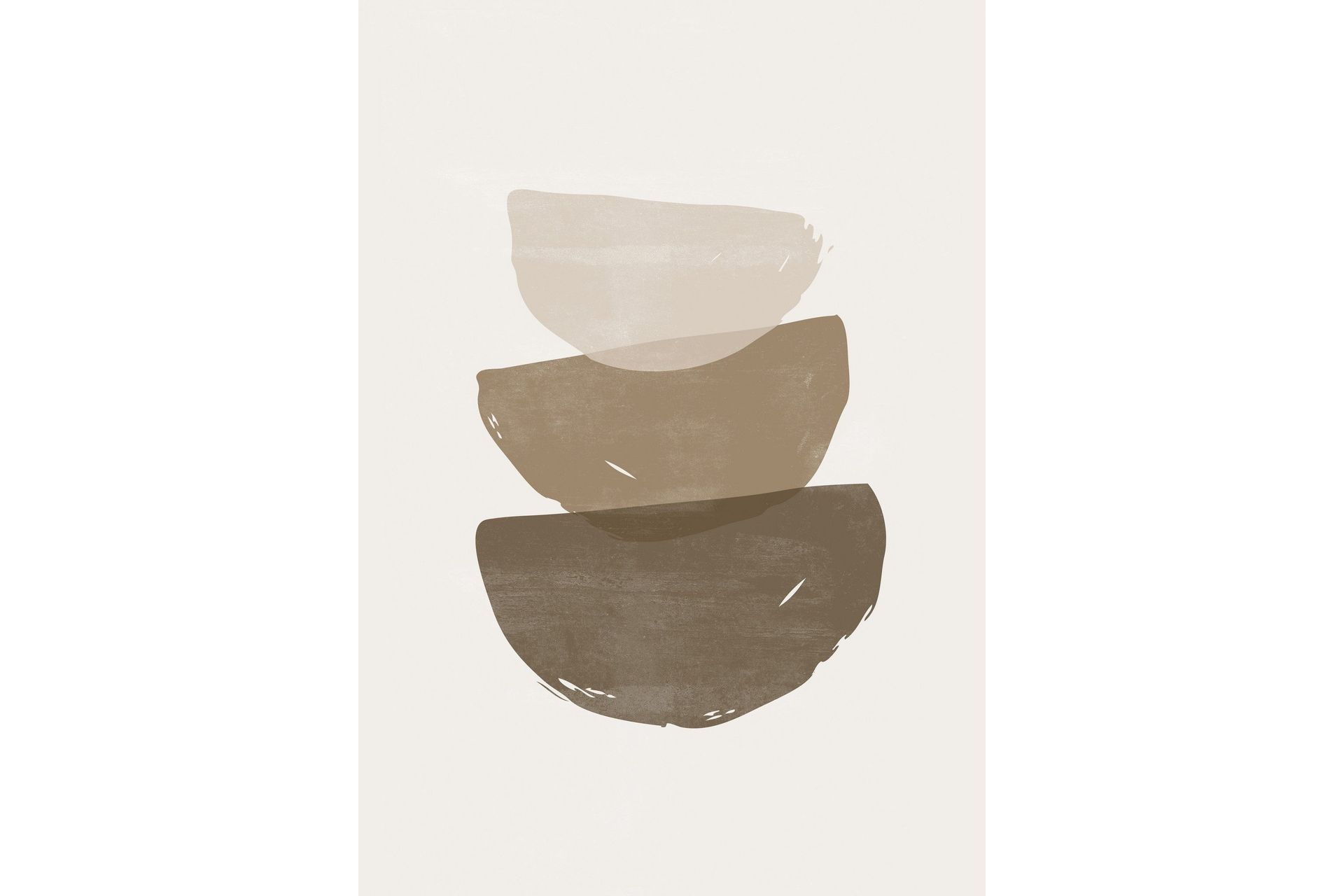 Poster Brush strokes 70x100 cm - Beige