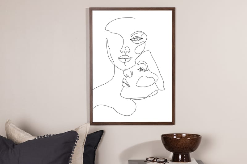 Poster Faces 70x100 cm - Svart/Vit - Inredning - Tavlor & posters - Posters & prints