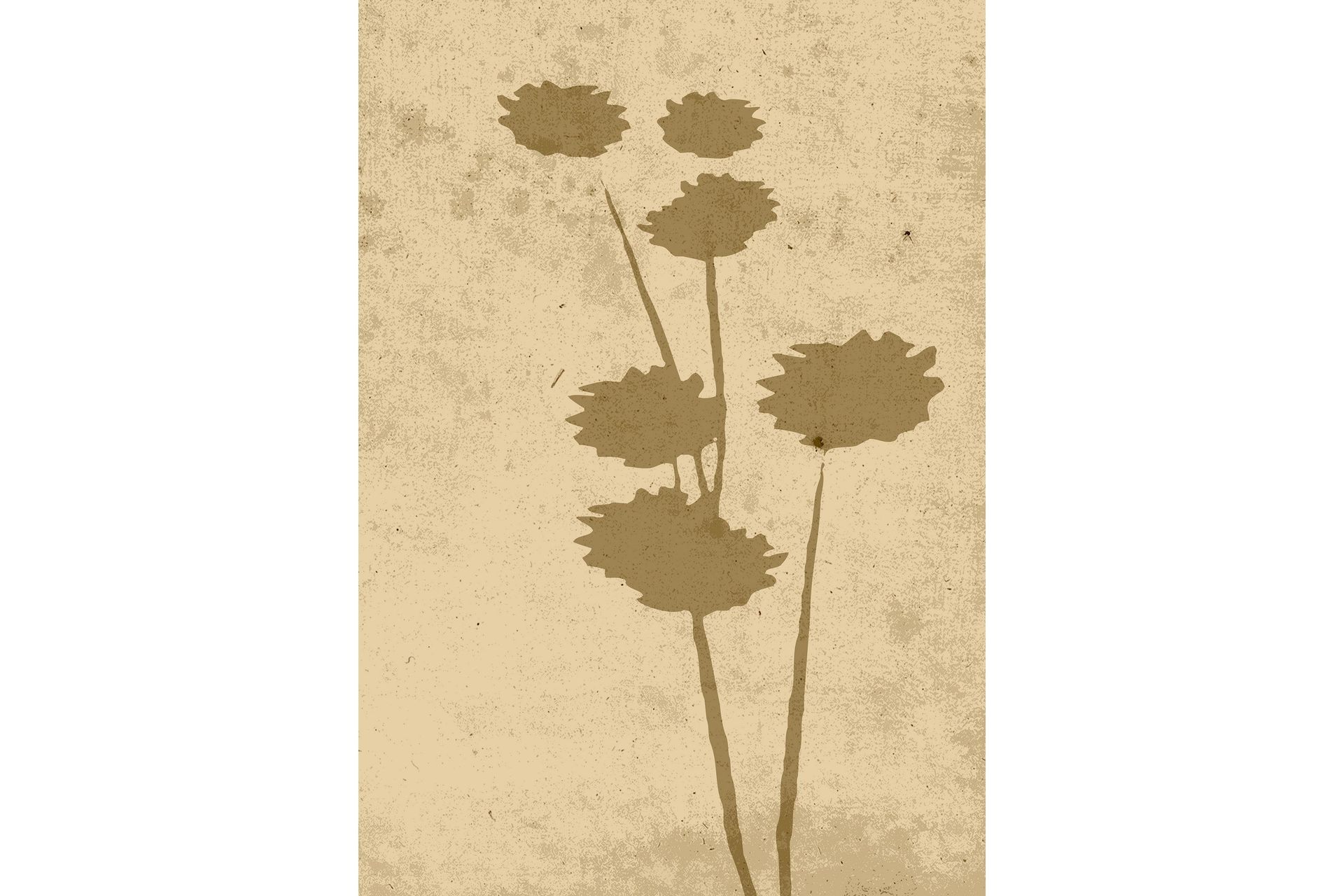 Poster Flower art 21x30 cm - Beige
