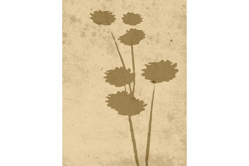 Poster Flower art 30x40 cm, Beige