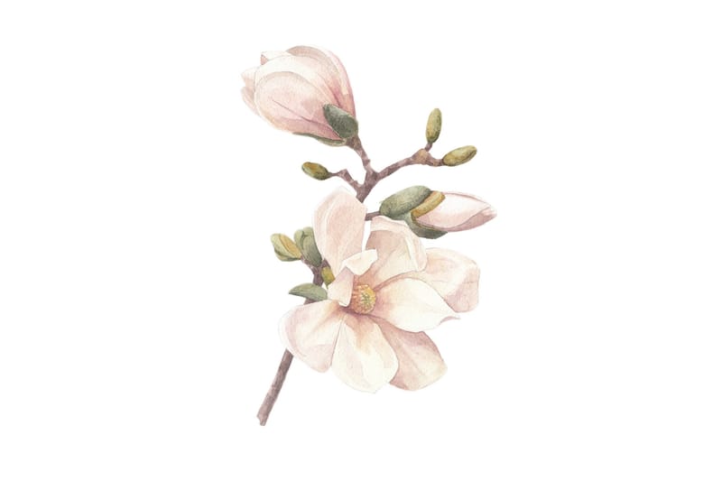 Poster Hand made 50x70 cm, Rosa/Vit