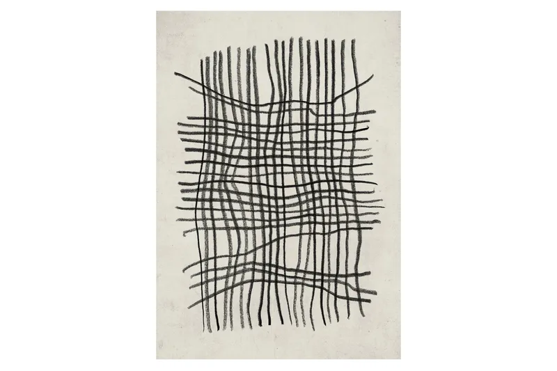 Poster Linework 21x30 cm, Beige/Svart