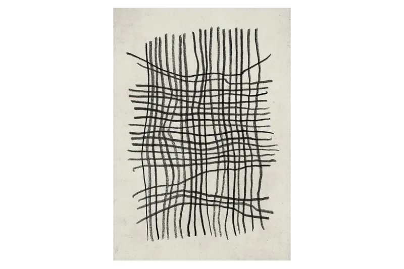 Poster Linework 70x100 cm, Beige/Svart