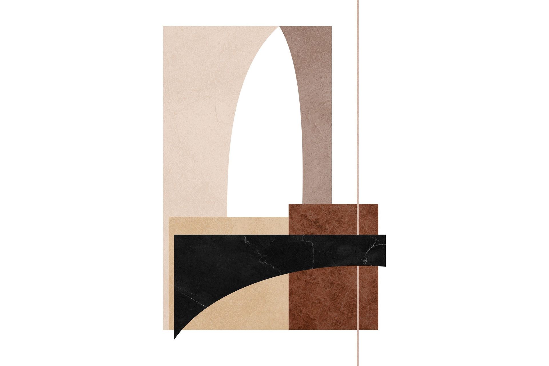 Poster Materials 50x70 cm - Vit/Beige